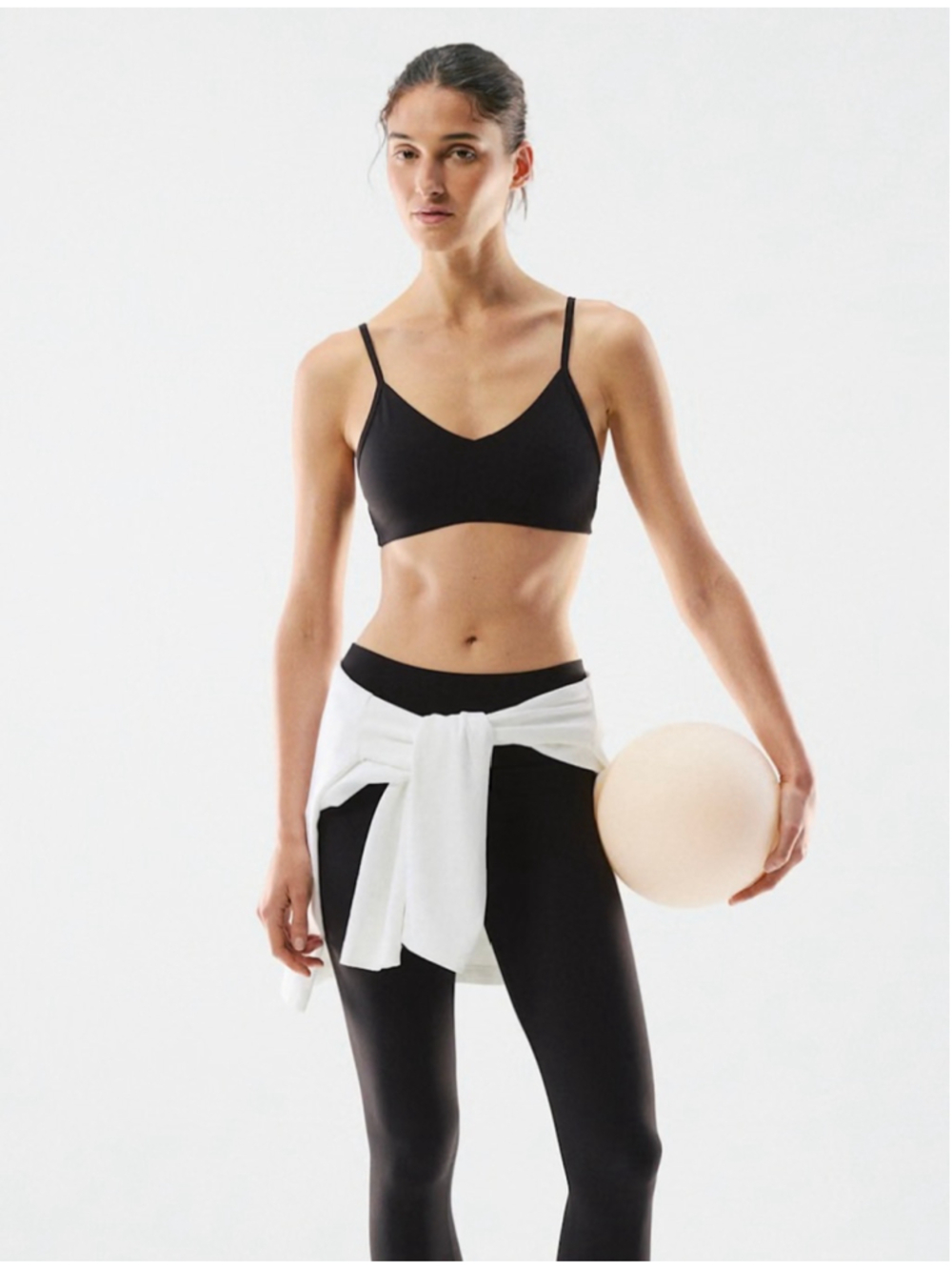 Aritzia Golden BUTTER Hold Tight Bra Tops Black & Cream (Bundle of 2) Size Small